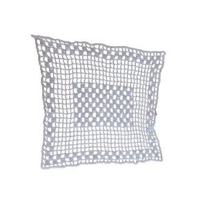 Vintage Grandma's Hand Crochet 14" Square Doily Handmade White Table Topper